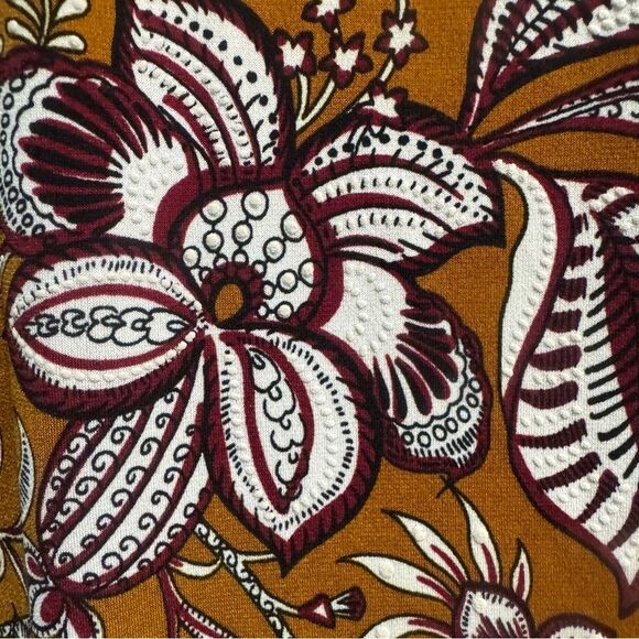 Signature by Robbie Bee burnt orange and burgundy faux wrap dress size PM - Picture 9 of 10